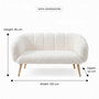 Atelier Del Sofa Lotus Sofá de 2 plazas Blanco